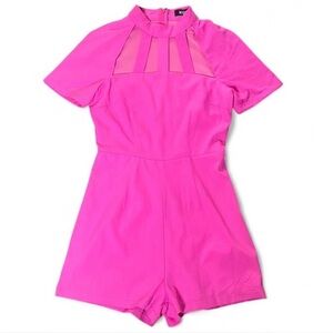 Missguided Hot Pink Romper- Size 8